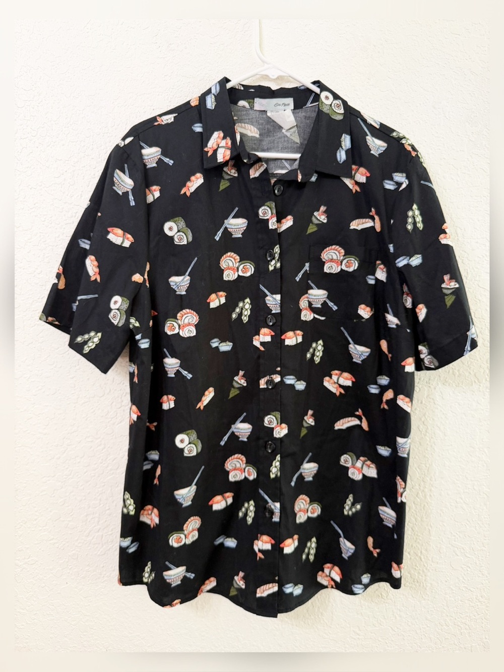 Eva Rose Button Front Sushi Shirt - XL